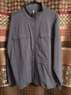 Soma Lightweight Zip-Up Jacket in Slate Blue